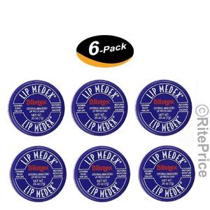 Blistex Lip Medex Cooling Relief for Sore Lips & Moisture 0.25 oz (6 Pack)- New